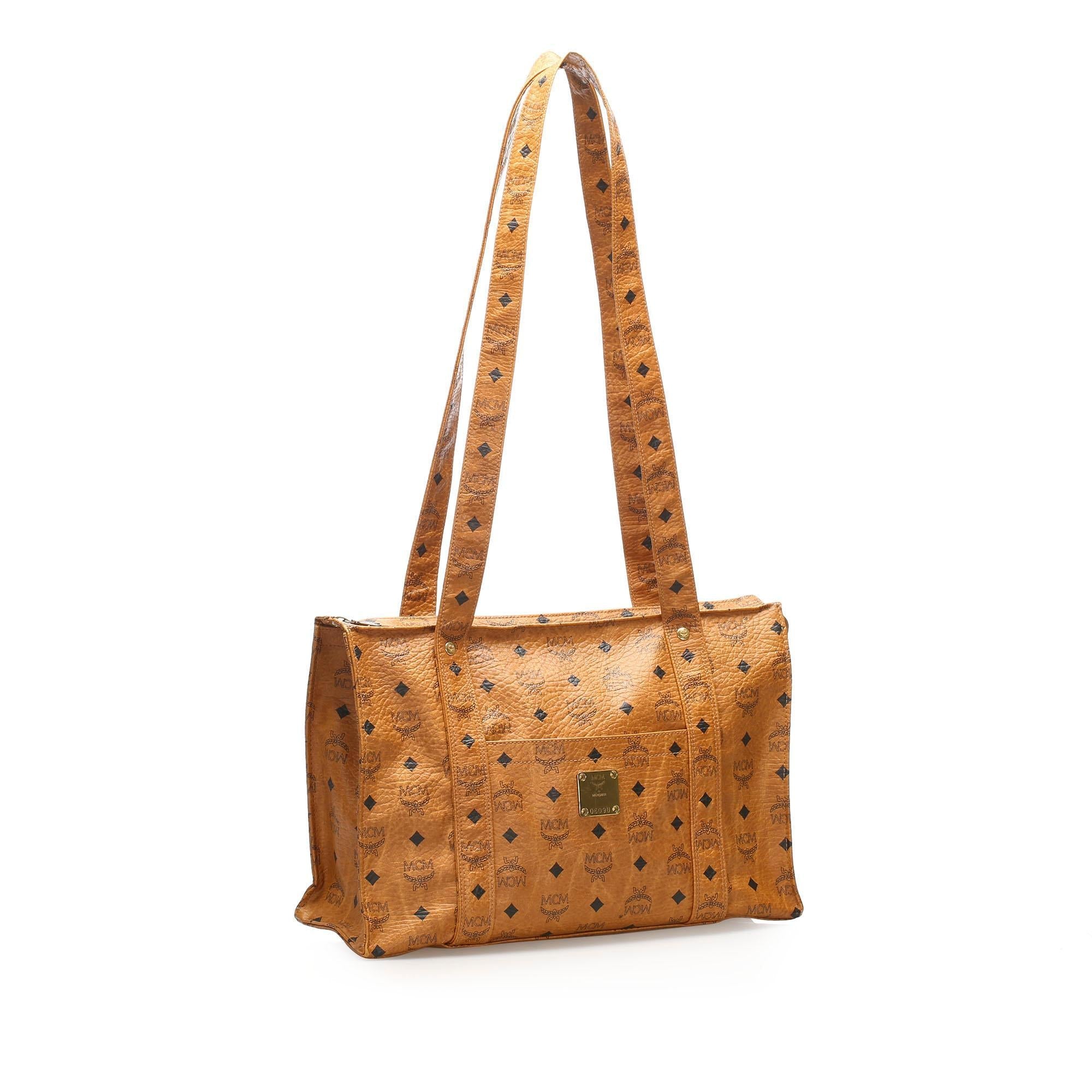 MCM Visetos Leather Tote Bag (SHG-11875) – Auroria Bags