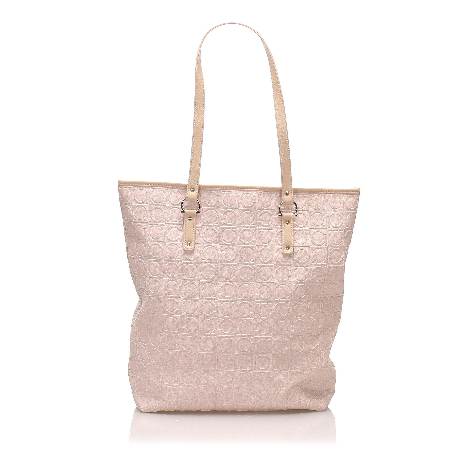 Salvatore Ferragamo Gancini Leather Tote Bag (SHG-11455) – Auroria Bags