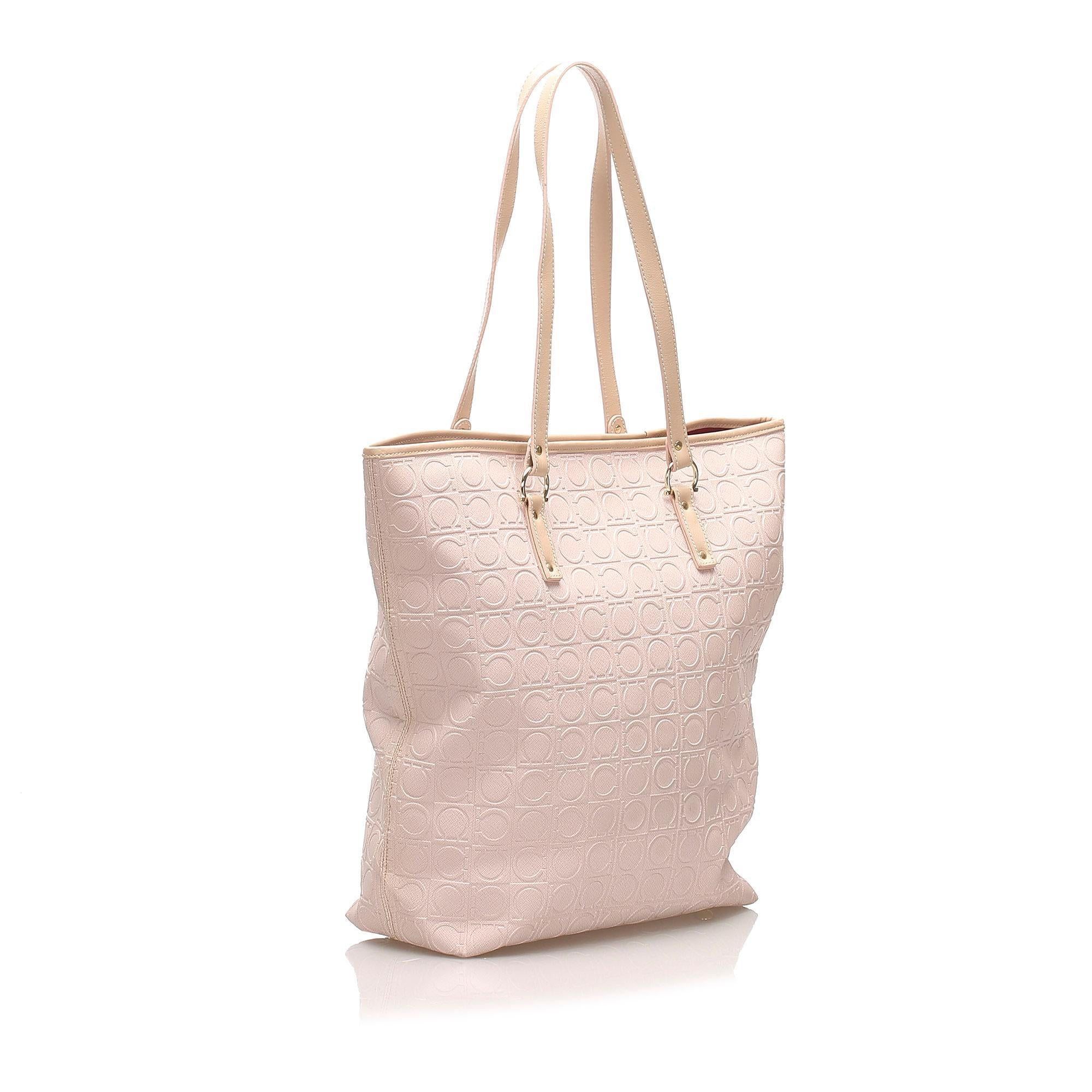 Salvatore Ferragamo Gancini Leather Tote Bag (SHG-11455) – Auroria Bags