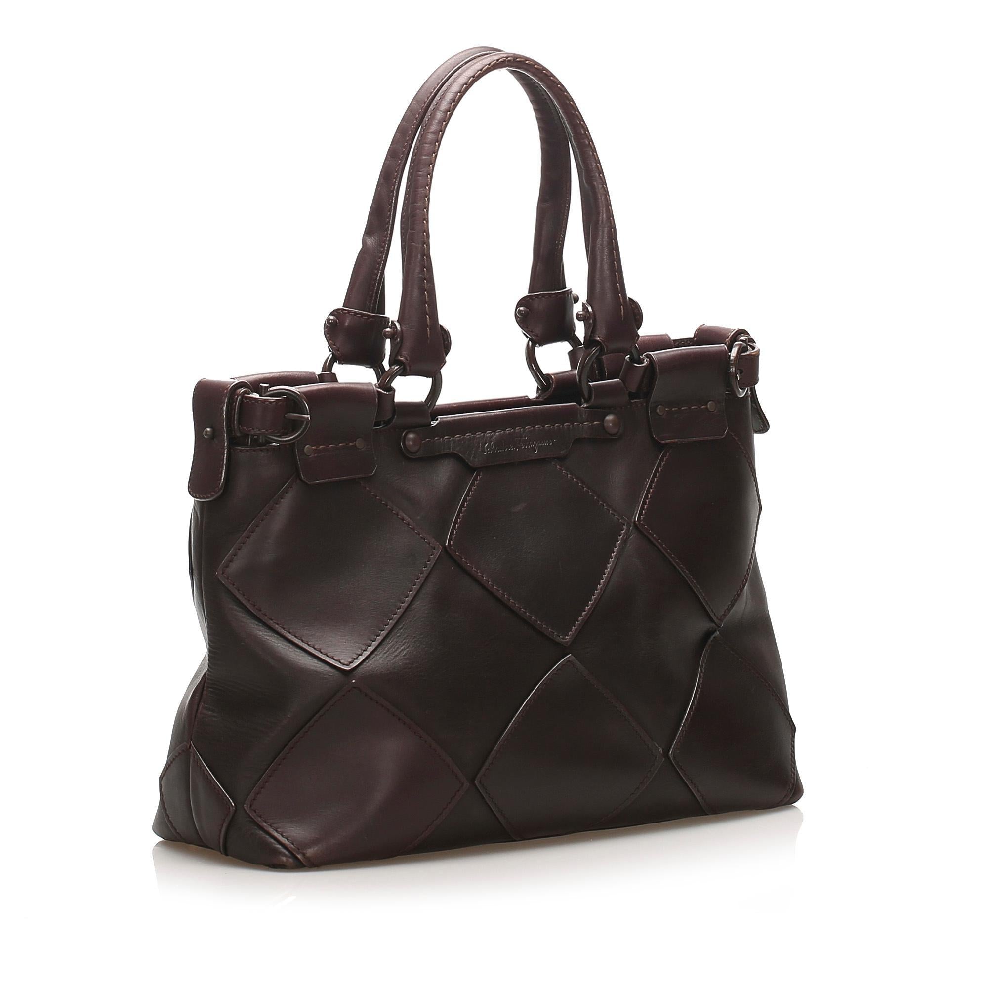 Salvatore Ferragamo Leather Tote Bag (SHG-11179) – Auroria Bags